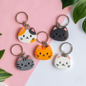 Keychain Cat Foam Clay