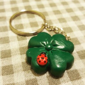 Keychain Clover Leaf Foam Clay